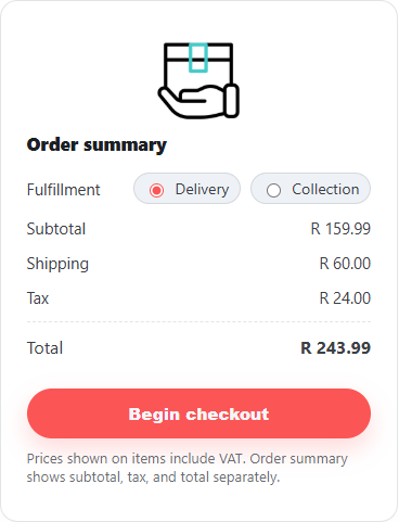 Delivery checkout option